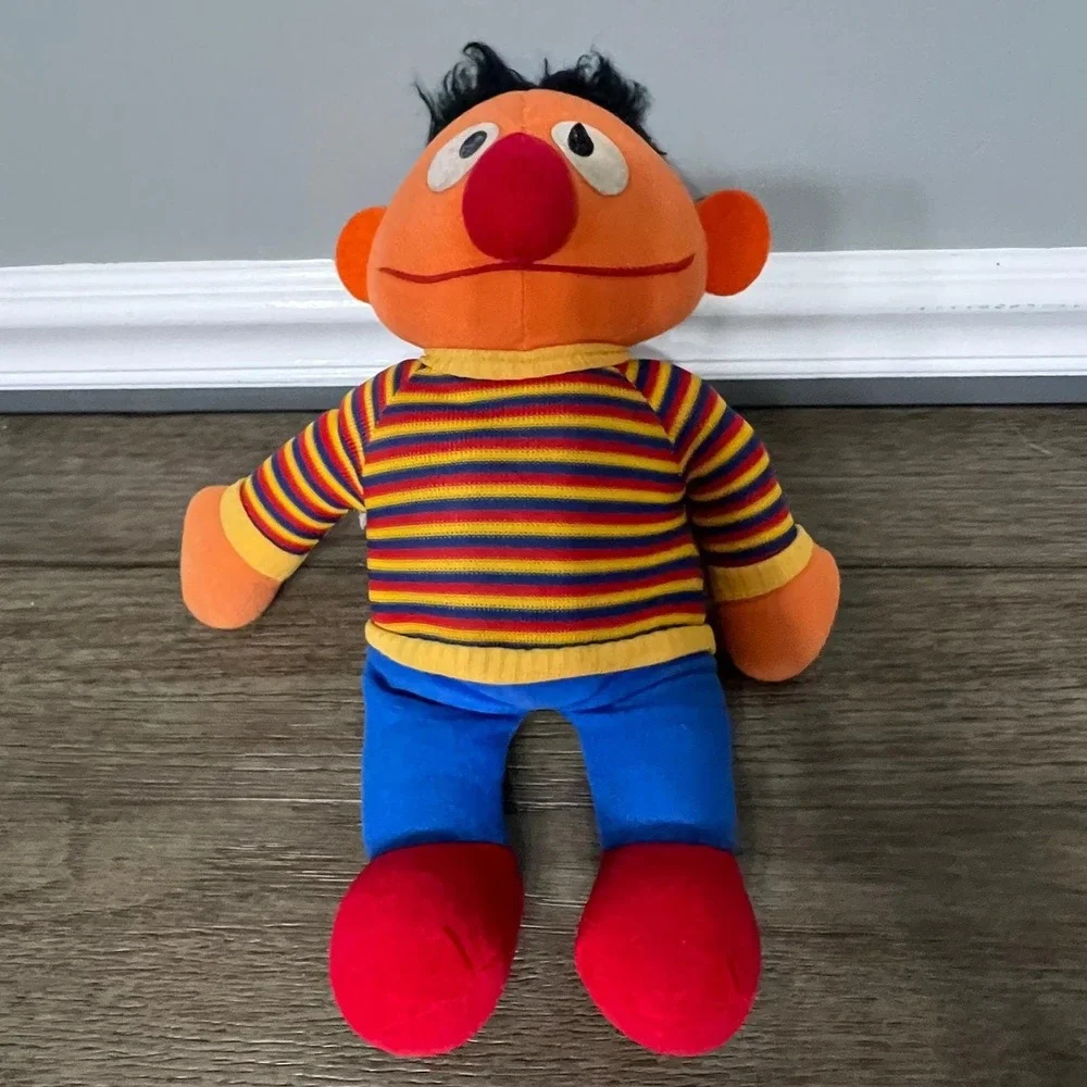 Vintage Sesame Street Ernie Plush Stuffed Animal Toy Knickerbocker 18